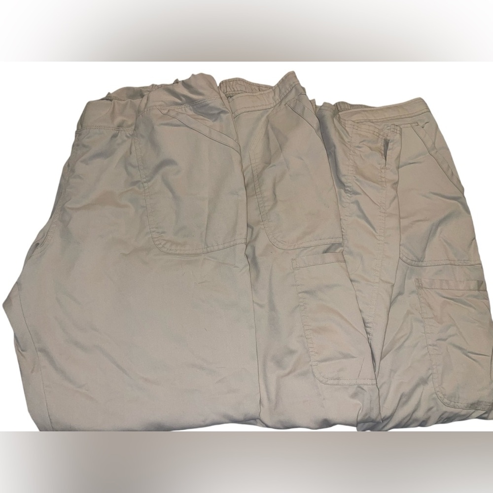 Cherokee Workwear Revolution Khaki Scrub pants(Bundle of 3) size 2XL.
